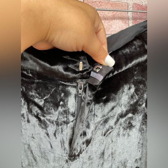 Philosophy Di Alberta Ferretti Black Velvet Trouser Pants Size 8 - Picture 9 of 16